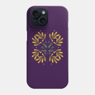 yellow gray flowers Phone Case