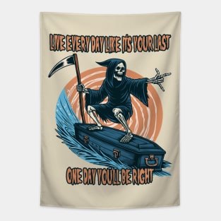 Surfing Grim Reaper Tapestry