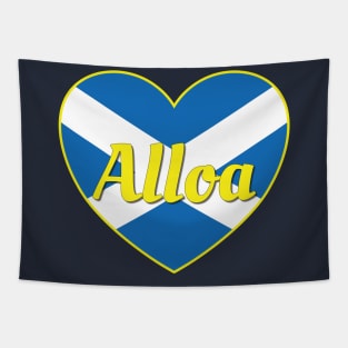 Alloa Scotland UK Scotland Flag Heart Tapestry