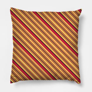 Red and Yellow Stripes Pattern 019#001 Pillow