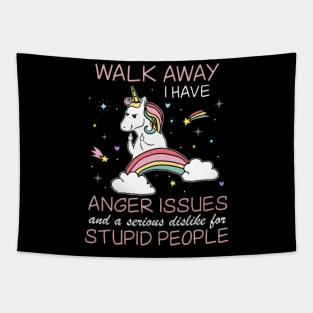 walk aways I have anger issues farm t shirts Tapestry