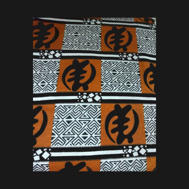 African Print Fabric Ghanaian Gye Nyame Symbol by CrazyCraftLady