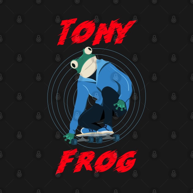 Frog On Skateboard by ZenCloak