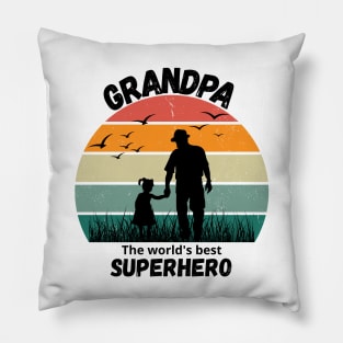 Grandpa the world's best superhero Pillow