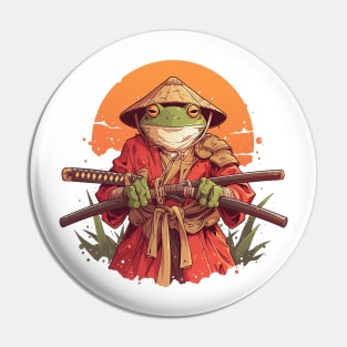 samurai frog Pin