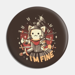 I'm Fine - Cats Pin