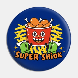 Super Shiok Cute Fried Chickens And Fries Funny Singlish Pin