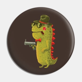 Dino bandito (olive) Pin