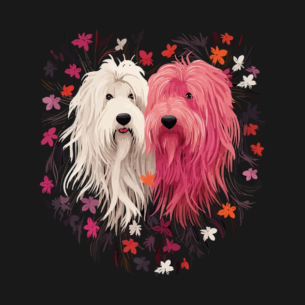 Komondor Couple Valentine by JH Mart