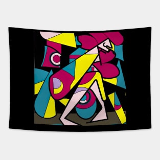Abstract colorful art woman Tapestry