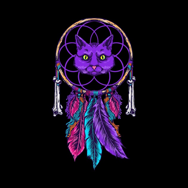 Cat Dreamcatcher Illustration by Invectus Studio Store