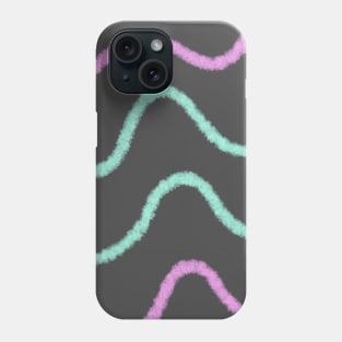 Colorful watercolor lines abstract art Phone Case