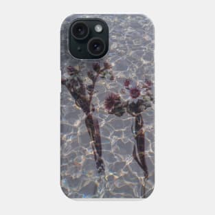 Dancing cactus flowers in water ripples Phone Case