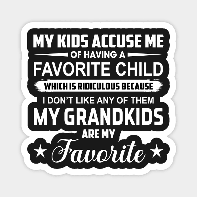 My child accuse me of having a favorite child Magnet by TEEPHILIC
