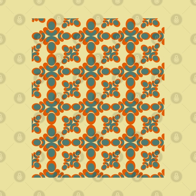 Green and orange Color Seamless pattern by Ezzkouch