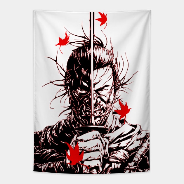 Jin Sakai Ghost of Tsushima Tapestry by OtakuPapercraft