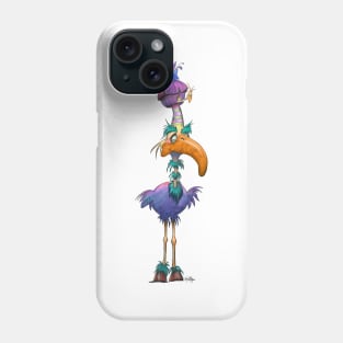 Funky bird and baby Phone Case