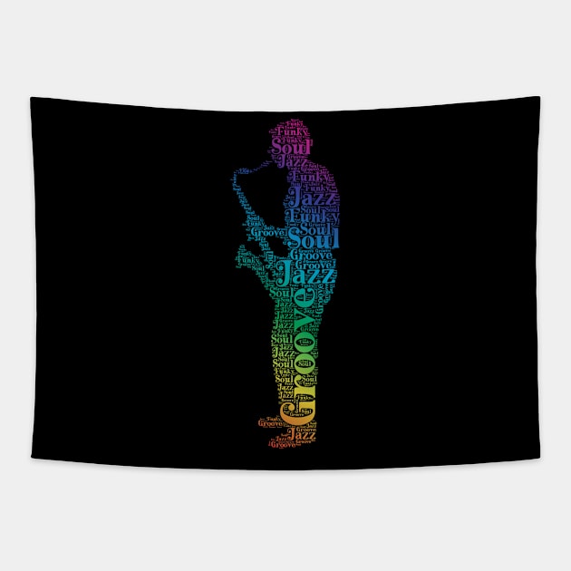 Jazz Saxophone Tapestry by Rayrock76