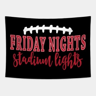 Friday Night Stadium Lights Football Tapestry