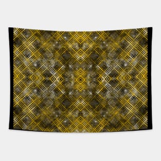 Golden Geometric Pattern Tapestry