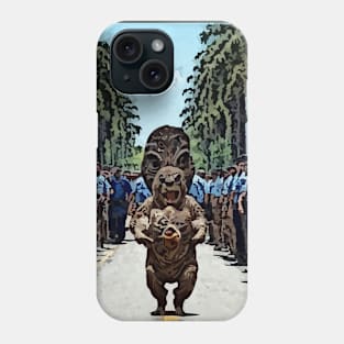 watercolor giant alien groundhog in Miami Phone Case