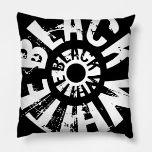 Black White Circle Pillow