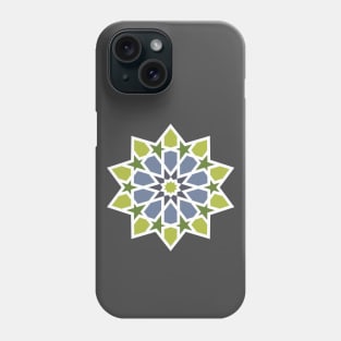 Green Star Arabic Tiles Phone Case