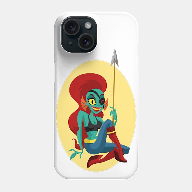 Undyne Phone Case by nocturnallygeekyme