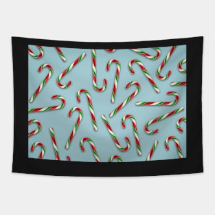 Seasonal Christmas Candy Cane Design Tapestry