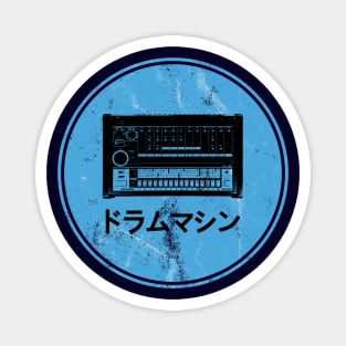 808 Drum Machine Blue Magnet