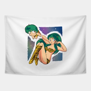 Ten and Lum (Urusei Yatsura) design Tapestry