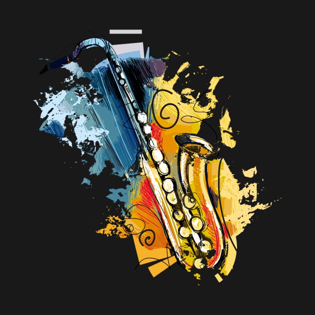 watercolor saxophone by naldy09