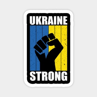 Ukraine Strong Retro Vintage Flag Magnet