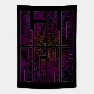 Lilongwe, Malawi City Map Typography - Neon Tapestry