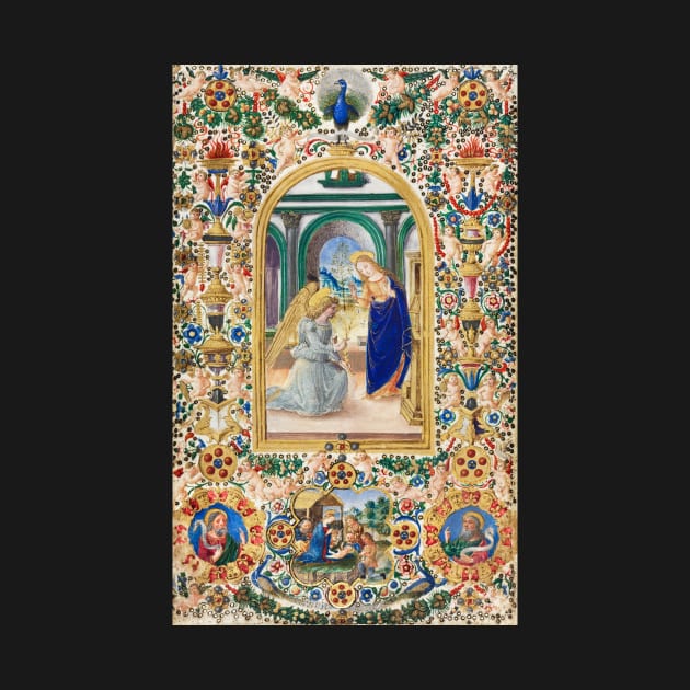 Virgin Mary Annunciation and Nativity Christmas Scene by opptop