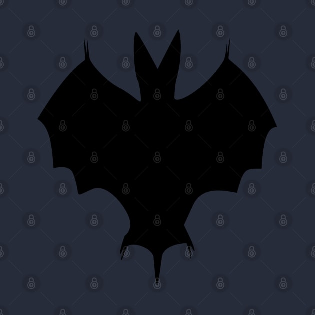 Simple Silhouette Of A Halloween Bat by taiche