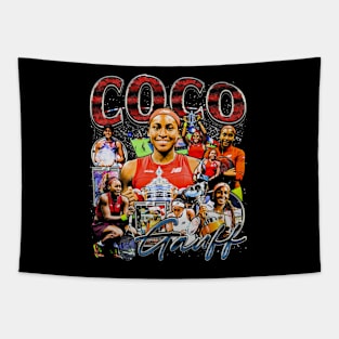 Coco Gauff Vintage Bootleg Tapestry