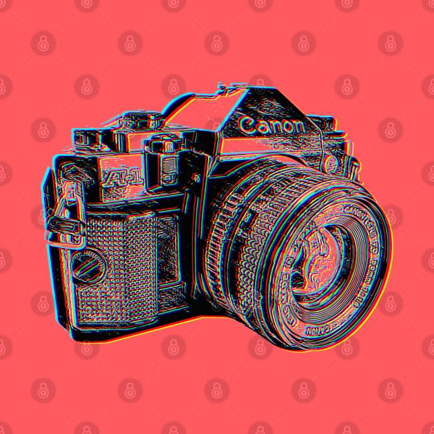 Classic Canon A1 Vintage Camera Artwork by DankFutura