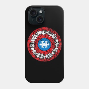 Autism Awareness Puzzle Superhero Shield Phone Case