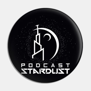 Podcast Stardust White Logo Pin