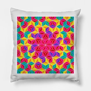 Colorful Triangle Pattern Pillow