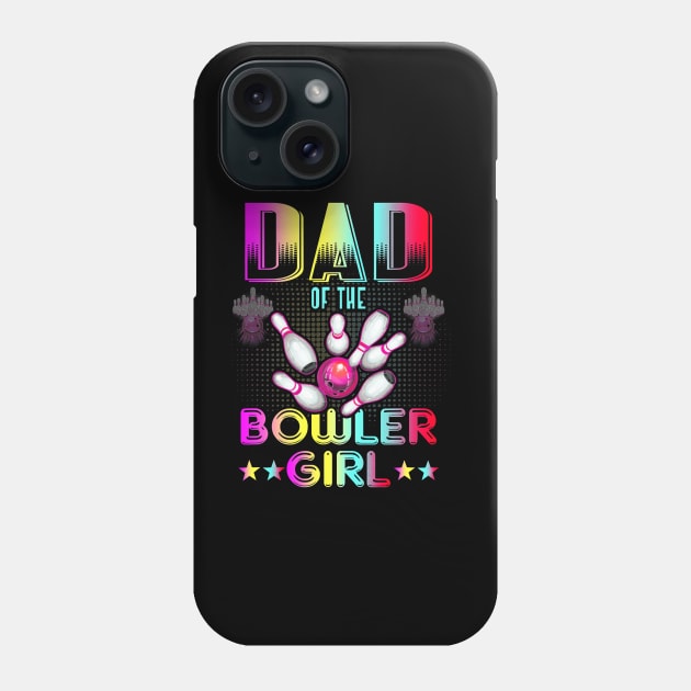 Dad of the bowler girl matching family bowling Phone Case by Tianna Bahringer