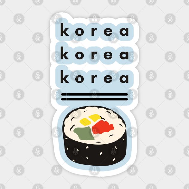 korean kimbap korean food sticker teepublic au
