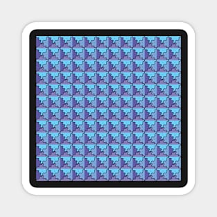 Blue and Purple Pattern Magnet