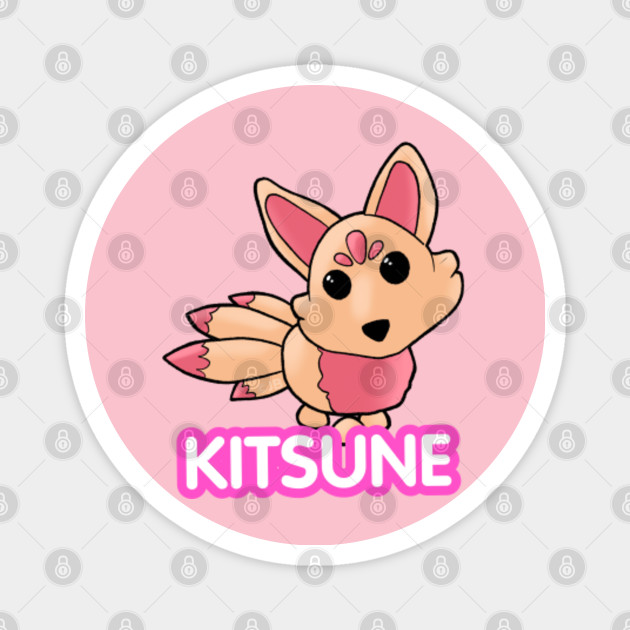 Cute Kitsune Logo Roblox Magnet Teepublic - pink logo for roblox