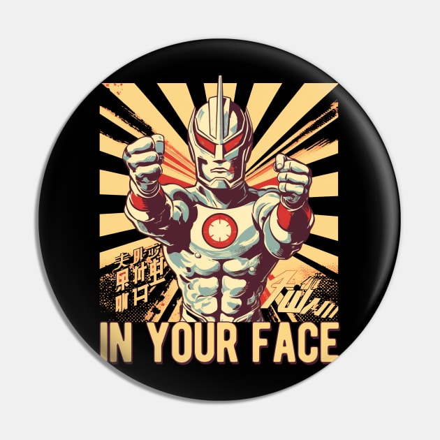 Ultraman Fanart Parody Super Hero Pin by TOKEBI