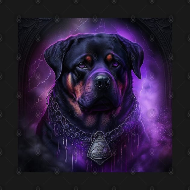 Shadowy Rottweiler by Enchanted Reverie