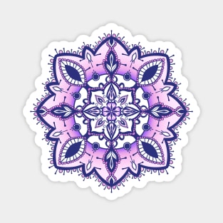Violet color mandala art Magnet