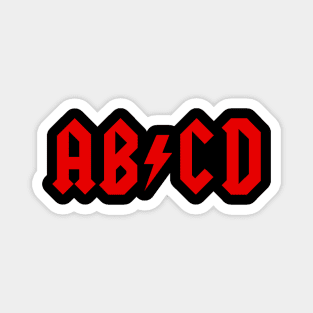 ACDC ABCD Parody Shirt rock and roll Magnet