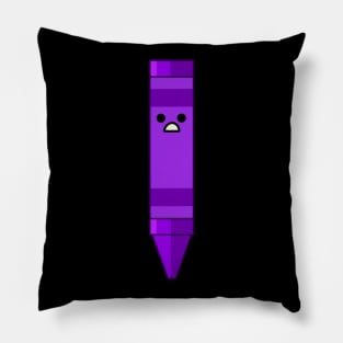 Cute Scared Crayon Pillow